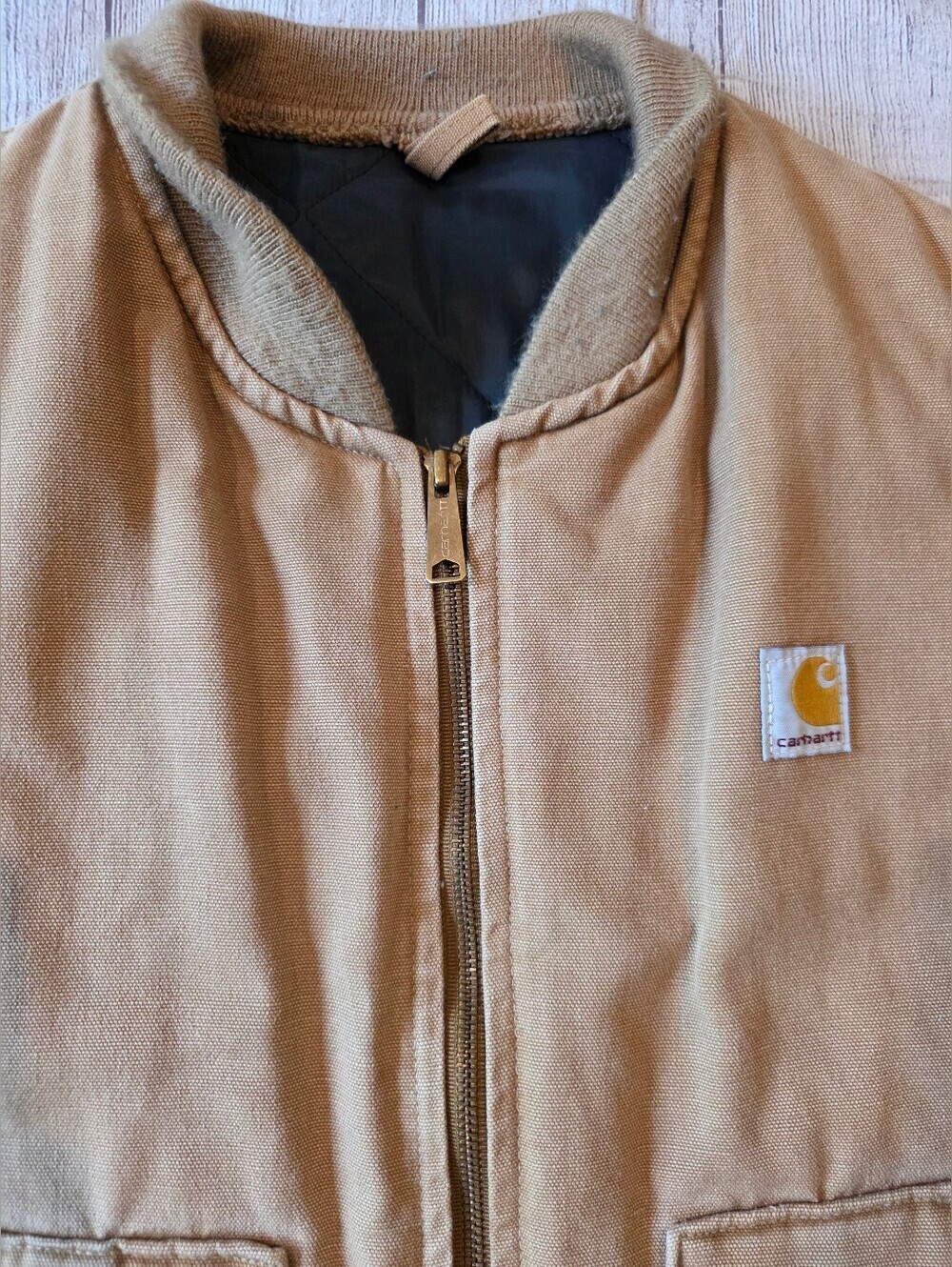 Carhartt Men's Size XL Vintage VQ186 Made In USA Full Zip Vest Quilted Lining - Picture 2 of 11